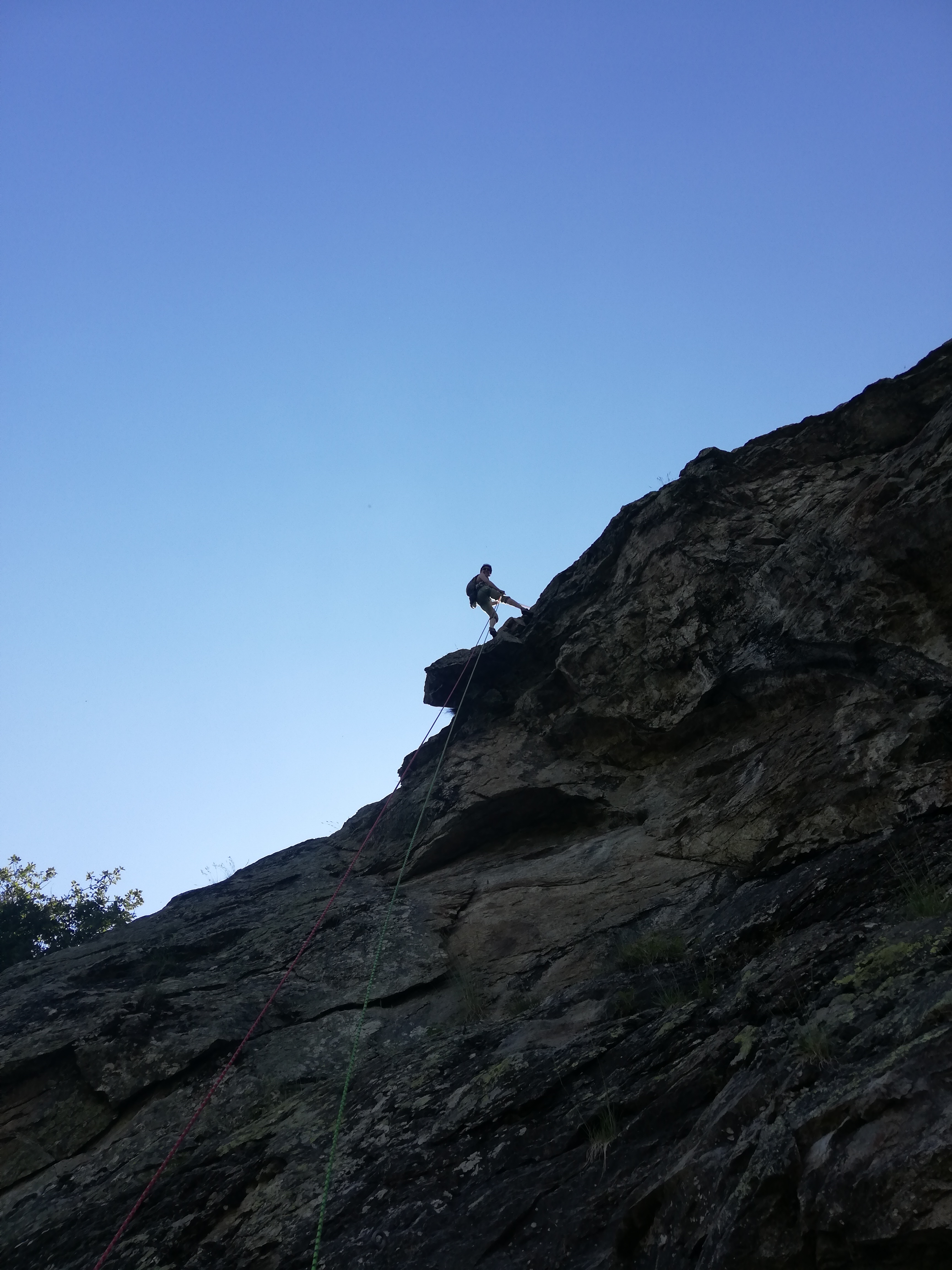 1ère grande voie de la saison d'un niveau 6a max. 